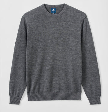 Ronald Merino Wool Crewneck Sweater in Shadow by Johnnie-O