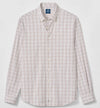 Everyday Performance Button Down Shirt - Sandlewood Pane in White by Johnnie-O