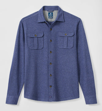 Sequoia Twill Solid Lodge Shirt in Twilight by Johnnie-O