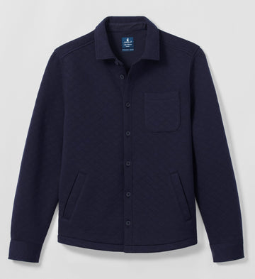 Stowe Quilt Shacket in Navy by Johnnie-O