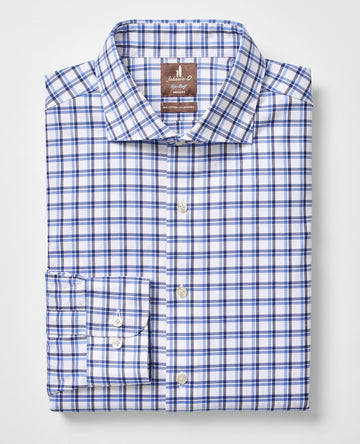 Bipane Top Shelf Stretch Twill Button Down Shirt in Cerulean by Johnnie-O