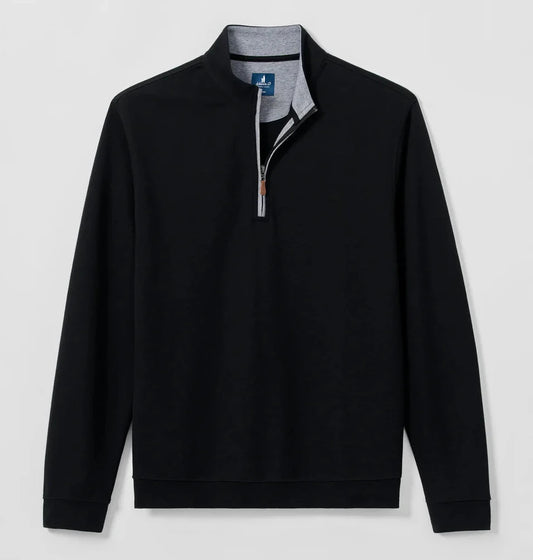Sully 1/4 Zip Pullover in Black by Johnnie-O