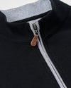 Sully 1/4 Zip Pullover in Black by Johnnie-O