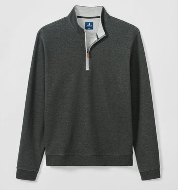 Sully 1/4 Zip Pullover in Heather Black by Johnnie-O