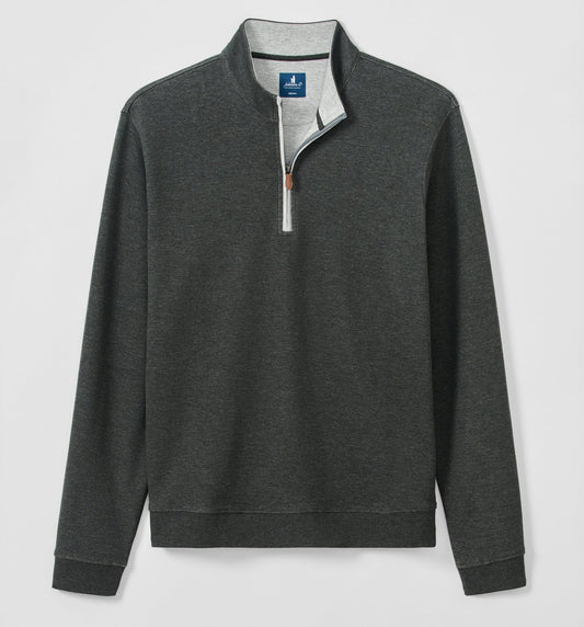 Sully 1/4 Zip Pullover in Heather Black by Johnnie-O