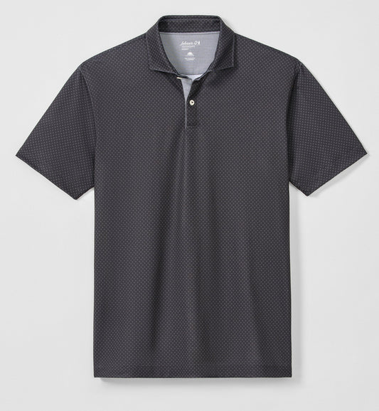The O Performance Mesh Polo in Black by Johnnie-O