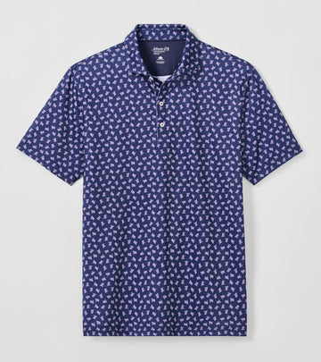 USA Performance Jersey Polo in Navy by Johnnie-O