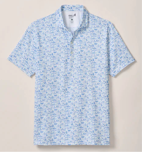 20 Years of JO Performance Jersey Polo in Palisades Blue by Johnnie-O