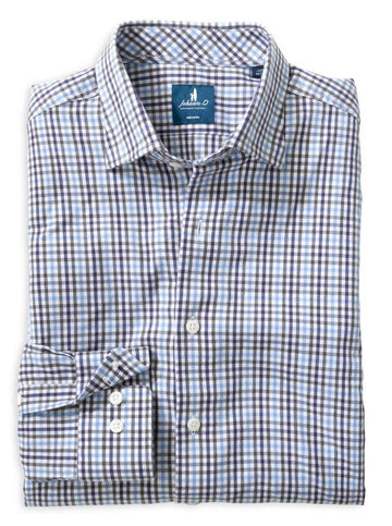 Natural Performance Button Up Shirt - Highland Pane in Kona by Johnnie-O