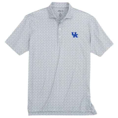 University of Kentucky Foal Printed Performance Polo in Seal by Johnnie-O