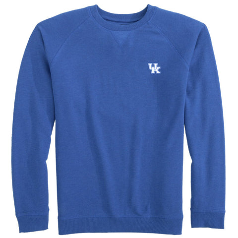 University of Kentucky Freeman Crewneck Fleece Sweatshirt in Royal by Johnnie-O