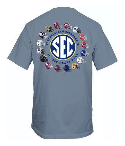 SEC Helmets Short Sleeve Comfort Colors Tee in Denim by New World Graphics