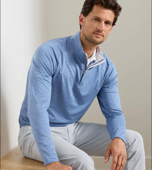 Stealth Performance Quarter-Zip in Storm by Peter Millar