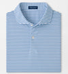 Tempo Performance Mesh Polo in White/Storm by Peter Millar