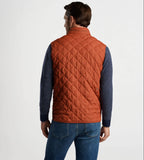 Essex Quilted Travel Vest in Burnt Orange by Peter Millar