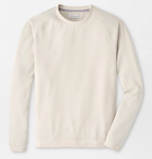 Cradle Piqué Performance Crewneck in Almond by Peter Millar