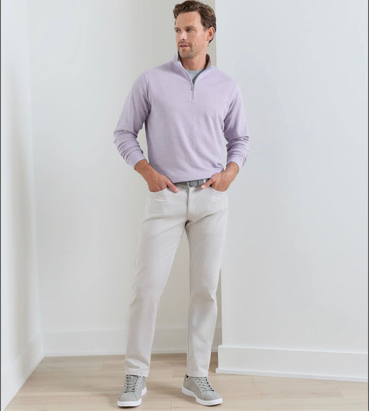 Crown Cotton Canvas Five-Pocket Pant in British Grey by Peter Millar