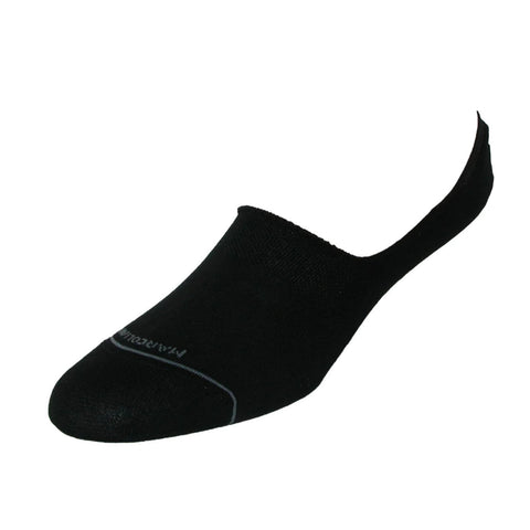 Men's Solid Original Invisible Touch No Show Liner Sock in Black by Marcoliani