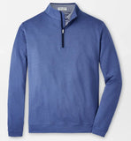 Perth Melange Performance Quarter-Zip in Sport Navy by Peter Millar