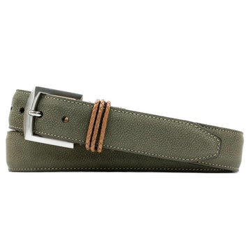 Bermuda Braid Nubuck Belt in Moss by Martin Dingman