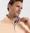 Stealth Performance Quarter-Zip in Light Orange Sherbert by Peter Millar