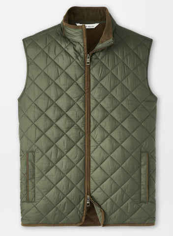 Essex Quilted Travel Vest in Olive by Peter Millar – Logan\'s of Lexington