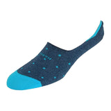 Men's Polka Dot Invisible Touch No Show Liner Sock in Nautical Marl by Marcoliani