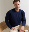 Coolspun Lite Textured Crewneck Sweater in Navy by Peter Millar