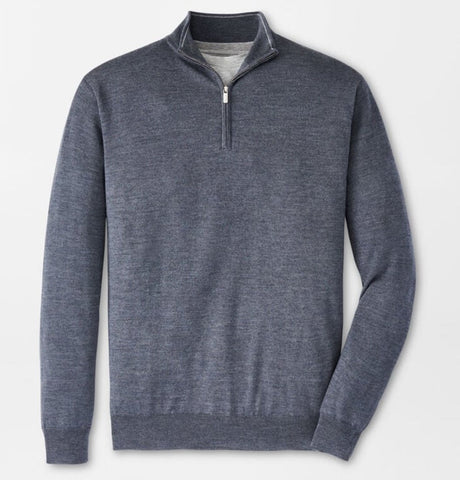 Autumn Crest Quarter-Zip in Charcoal by Peter Millar