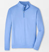 Perth Mélange Performance Quarter-Zip in Bluebird by Peter Millar