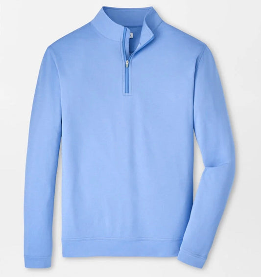 Perth Mélange Performance Quarter-Zip in Bluebird by Peter Millar