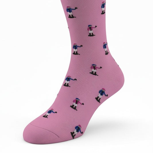 Jockey Mid Calf Socks in Pink by Dapper Classics