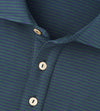 Lyons Stripe Performance Jersey Long-Sleeve Polo in Nordic Pine by Peter Millar