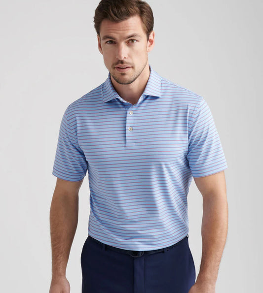 Dunnes Performance Jersey Polo in Cottage Blue by Peter Millar