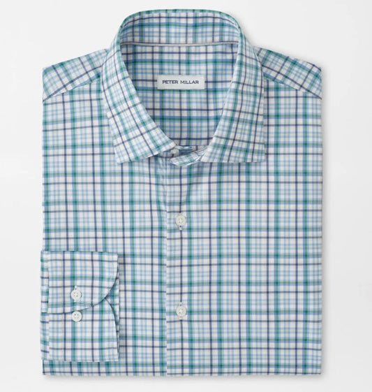 Simon Crown Lite Cotton-Stretch Sport Shirt in Windsor Blue by Peter Millar
