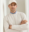 Cradle Piqué Performance Crewneck in Almond by Peter Millar