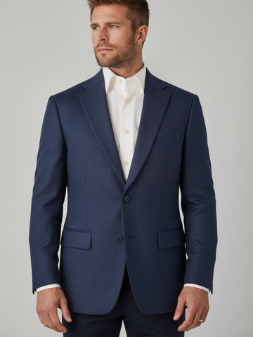 Wool, Silk & Cashmere Blend Sport Coat in Navy by Michael Kors