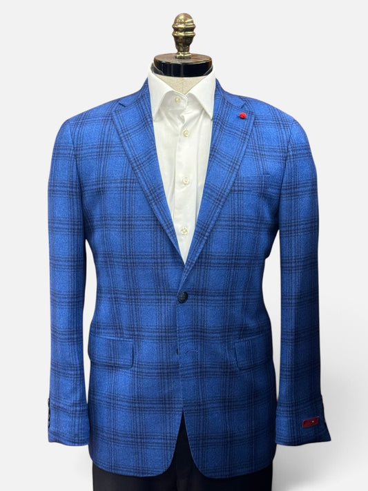Loro Piana Wool & Cashmere Blend Plaid Sport Coat in Blue by TailoRed