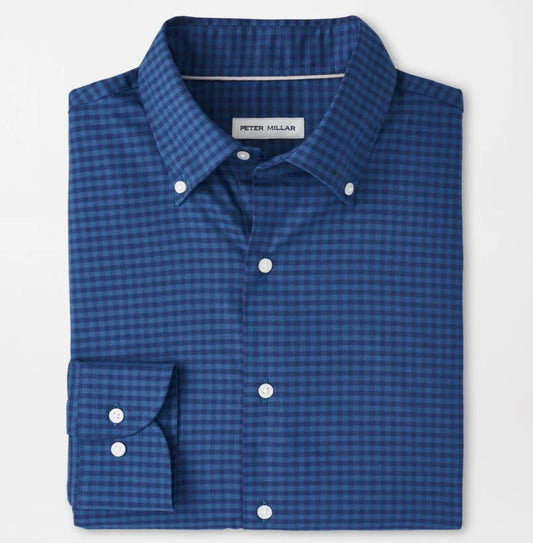Conway Crown Lite Cotton-Stretch Sport Shirt in Blue Haze by Peter Millar