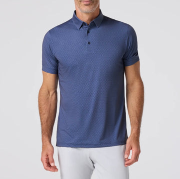 Versa Polo in Coastal Fjord Circle Texture by Mizzen+Main