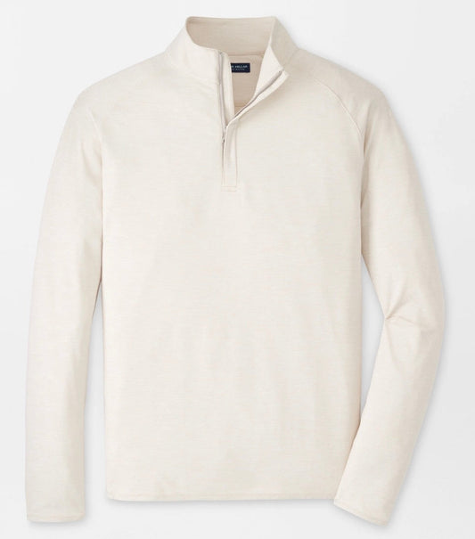 Stealth Stripe Performance Quarter-Zip in Truffle by Peter Millar