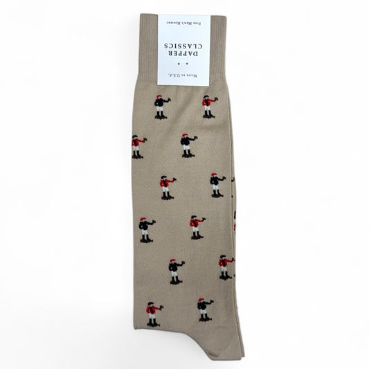 Jockey Mid Calf Socks in Khaki by Dapper Classics