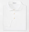 Solid Stretch Jersey Long-Sleeve Polo in White by Peter Millar