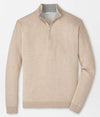 Coolspun Lite Cotton Quarter-Zip Sweater in Truffle by Peter Millar