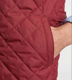 Essex Quilted Travel Vest in Celosia Red by Peter Millar