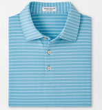 Drum Performance Jersey Polo in Cyan by Peter Millar