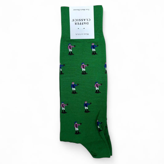 Jockey Mid Calf Socks in Green by Dapper Classics