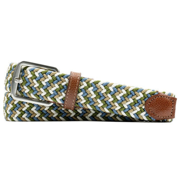 Newport Woven Italian Rayon Elastic Belt in Mojito Multi by Martin Dingman