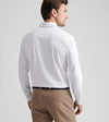 Solid Stretch Jersey Long-Sleeve Polo in White by Peter Millar