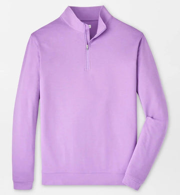 Perth Mélange Performance Quarter-Zip in Purple Iris by Peter Millar
